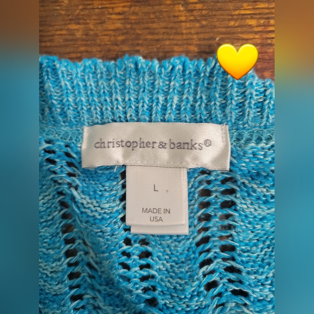 Aqua blue Christopher & Banks Throwover